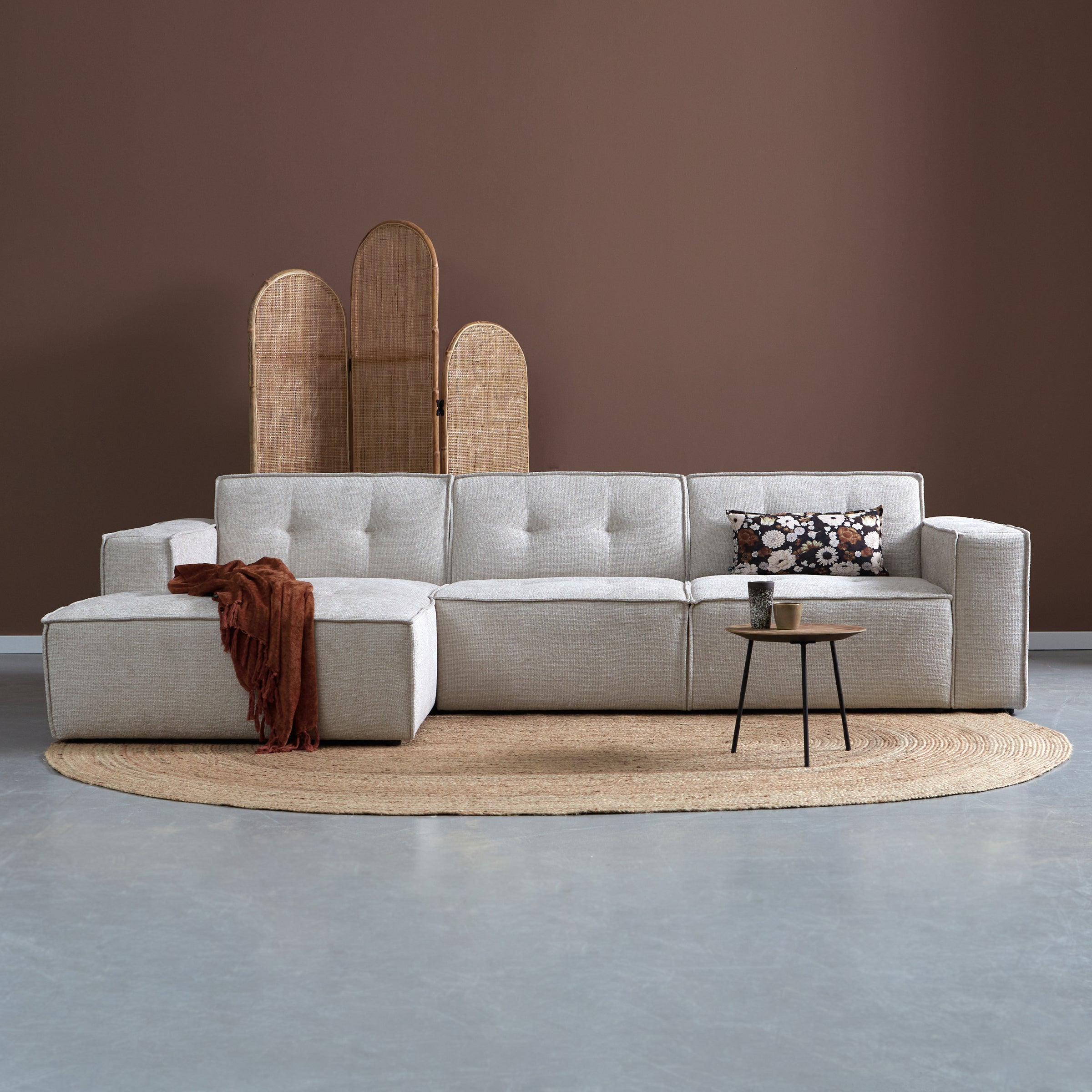 PEPP interiors Bank FLOW met chaise longue links - Majestic 603